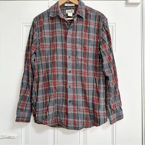 LL Bean plaid flannel size large